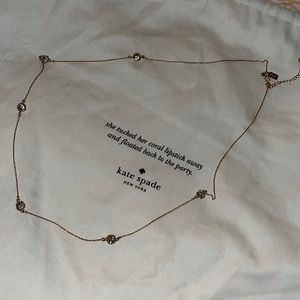 Kate Spade gold & clear necklace